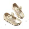 image:imageDREAM PAIRS Toddler Flower Girl Dress Shoes Little Girls Mary Janes Ballet Flats Ballerina Shoes Wedding PartyGold