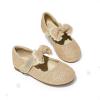 image:imageDREAM PAIRS Toddler Flower Girl Dress Shoes Little Girls Mary Janes Ballet Flats Ballerina Shoes Wedding PartyGoldGlitter