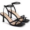 image:imageDREAM PAIRS Womens Bow Heels Kitten Heels for Women Square Toe Strappy Heeled Sandals Elegant Wedding amp Bridal Bownots Sandals for Formal amp Special OccasionsBlack
