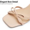 image:imageDREAM PAIRS Womens Bow Heels Kitten Heels for Women Square Toe Strappy Heeled Sandals Elegant Wedding amp Bridal Bownots Sandals for Formal amp Special OccasionsNude