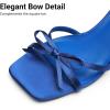 image:imageDREAM PAIRS Womens Bow Heels Kitten Heels for Women Square Toe Strappy Heeled Sandals Elegant Wedding amp Bridal Bownots Sandals for Formal amp Special OccasionsRoyal Blue