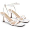 image:imageDREAM PAIRS Womens Bow Heels Kitten Heels for Women Square Toe Strappy Heeled Sandals Elegant Wedding amp Bridal Bownots Sandals for Formal amp Special OccasionsWhite