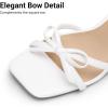 image:imageDREAM PAIRS Womens Bow Heels Kitten Heels for Women Square Toe Strappy Heeled Sandals Elegant Wedding amp Bridal Bownots Sandals for Formal amp Special OccasionsWhite