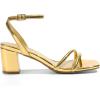 image:imageDREAM PAIRS Womens Chunky Strappy Heels Square Open Toe Ankle Buckle Low Heels Sandals for Daily Wedding Party DressGold