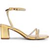 image:imageDREAM PAIRS Womens Chunky Strappy Heels Square Open Toe Ankle Buckle Low Heels Sandals for Daily Wedding Party DressGoldrhinestone