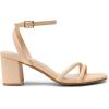 image:imageDREAM PAIRS Womens Chunky Strappy Heels Square Open Toe Ankle Buckle Low Heels Sandals for Daily Wedding Party DressNude