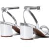 image:imageDREAM PAIRS Womens Chunky Strappy Heels Square Open Toe Ankle Buckle Low Heels Sandals for Daily Wedding Party DressSilver