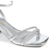 image:imageDREAM PAIRS Womens Chunky Strappy Heels Square Open Toe Ankle Buckle Low Heels Sandals for Daily Wedding Party DressSilver