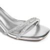 image:imageDREAM PAIRS Womens Chunky Strappy Heels Square Open Toe Ankle Buckle Low Heels Sandals for Daily Wedding Party DressSilverrhinestone
