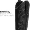 image:imageDREAM PAIRS Womens Cowboy Boots Western Comfortable Chunky Heel Square Toe Embroidered Cowgirl Knee High BootsBlack