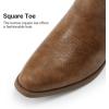 image:imageDREAM PAIRS Womens Cowboy Boots Western Comfortable Chunky Heel Square Toe Embroidered Cowgirl Knee High BootsBrown