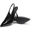 image:imageDREAM PAIRS Womens Heels Slingback Stiletto Pumps Shoes Pointed Closed Toe Kitten Heels Dress Bridal Elegant Wedding Sexy PartyBlackpat