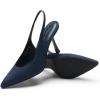 image:imageDREAM PAIRS Womens Heels Slingback Stiletto Pumps Shoes Pointed Closed Toe Kitten Heels Dress Bridal Elegant Wedding Sexy PartyNavysuede