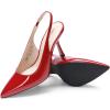 image:imageDREAM PAIRS Womens Heels Slingback Stiletto Pumps Shoes Pointed Closed Toe Kitten Heels Dress Bridal Elegant Wedding Sexy PartyRed