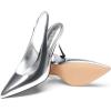 image:imageDREAM PAIRS Womens Heels Slingback Stiletto Pumps Shoes Pointed Closed Toe Kitten Heels Dress Bridal Elegant Wedding Sexy PartySilverpat