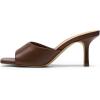 image:imageDREAM PAIRS Womens Kitten Heels Sandals  Square Toe Slip On Low Heels Heeled Mules Footwear for Everyday Dressy amp Casual OccasionsBrown