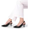 image:imageDREAM PAIRS Womens Kitten Heels Slingback Closed Pointed Toe Low Pumps Shoes Women Party Wedding Sexy Casual Dress ShoesAll Black