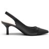 image:imageDREAM PAIRS Womens Kitten Heels Slingback Closed Pointed Toe Low Pumps Shoes Women Party Wedding Sexy Casual Dress ShoesAll Black