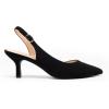 image:imageDREAM PAIRS Womens Kitten Heels Slingback Closed Pointed Toe Low Pumps Shoes Women Party Wedding Sexy Casual Dress ShoesBlacknubuck