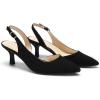 image:imageDREAM PAIRS Womens Kitten Heels Slingback Closed Pointed Toe Low Pumps Shoes Women Party Wedding Sexy Casual Dress ShoesBlacknubuck