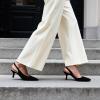 image:imageDREAM PAIRS Womens Kitten Heels Slingback Closed Pointed Toe Low Pumps Shoes Women Party Wedding Sexy Casual Dress ShoesBlacknubuck