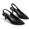 image:imageDREAM PAIRS Womens Kitten Heels Slingback Closed Pointed Toe Low Pumps Shoes Women Party Wedding Sexy Casual Dress ShoesBlacksuede1