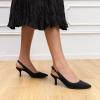 image:imageDREAM PAIRS Womens Kitten Heels Slingback Closed Pointed Toe Low Pumps Shoes Women Party Wedding Sexy Casual Dress ShoesBlacksuede1