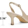 image:imageDREAM PAIRS Womens Kitten Heels Slingback Closed Pointed Toe Low Pumps Shoes Women Party Wedding Sexy Casual Dress ShoesGoldglitter