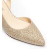image:imageDREAM PAIRS Womens Kitten Heels Slingback Closed Pointed Toe Low Pumps Shoes Women Party Wedding Sexy Casual Dress ShoesGoldglitter