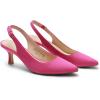 image:imageDREAM PAIRS Womens Kitten Heels Slingback Closed Pointed Toe Low Pumps Shoes Women Party Wedding Sexy Casual Dress ShoesHot Pink
