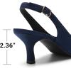 image:imageDREAM PAIRS Womens Kitten Heels Slingback Closed Pointed Toe Low Pumps Shoes Women Party Wedding Sexy Casual Dress ShoesNavysuede1