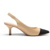image:imageDREAM PAIRS Womens Kitten Heels Slingback Closed Pointed Toe Low Pumps Shoes Women Party Wedding Sexy Casual Dress ShoesNudeBlack