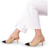 image:imageDREAM PAIRS Womens Kitten Heels Slingback Closed Pointed Toe Low Pumps Shoes Women Party Wedding Sexy Casual Dress ShoesNudeBlack