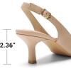 image:imageDREAM PAIRS Womens Kitten Heels Slingback Closed Pointed Toe Low Pumps Shoes Women Party Wedding Sexy Casual Dress ShoesNudepu