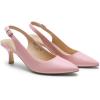 image:imageDREAM PAIRS Womens Kitten Heels Slingback Closed Pointed Toe Low Pumps Shoes Women Party Wedding Sexy Casual Dress ShoesPinkpu