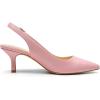 image:imageDREAM PAIRS Womens Kitten Heels Slingback Closed Pointed Toe Low Pumps Shoes Women Party Wedding Sexy Casual Dress ShoesPinkpu