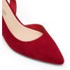 image:imageDREAM PAIRS Womens Kitten Heels Slingback Closed Pointed Toe Low Pumps Shoes Women Party Wedding Sexy Casual Dress ShoesRedsuede