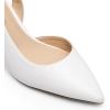 image:imageDREAM PAIRS Womens Kitten Heels Slingback Closed Pointed Toe Low Pumps Shoes Women Party Wedding Sexy Casual Dress ShoesWhite
