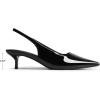 image:imageDREAM PAIRS Womens Kitten Heels Slingback Low Closed Toe Comfortable Pumps Pointed Toe Wedding Party Elegant Dress ShoesBlackpat