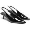 image:imageDREAM PAIRS Womens Kitten Heels Slingback Low Closed Toe Comfortable Pumps Pointed Toe Wedding Party Elegant Dress ShoesBlackpat