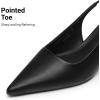 image:imageDREAM PAIRS Womens Kitten Heels Slingback Low Closed Toe Comfortable Pumps Pointed Toe Wedding Party Elegant Dress ShoesBlackpu
