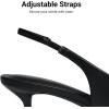 image:imageDREAM PAIRS Womens Kitten Heels Slingback Low Closed Toe Comfortable Pumps Pointed Toe Wedding Party Elegant Dress ShoesBlackpu