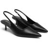 image:imageDREAM PAIRS Womens Kitten Heels Slingback Low Closed Toe Comfortable Pumps Pointed Toe Wedding Party Elegant Dress ShoesBlackpu
