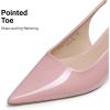 image:imageDREAM PAIRS Womens Kitten Heels Slingback Low Closed Toe Comfortable Pumps Pointed Toe Wedding Party Elegant Dress ShoesPink