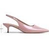 image:imageDREAM PAIRS Womens Kitten Heels Slingback Low Closed Toe Comfortable Pumps Pointed Toe Wedding Party Elegant Dress ShoesPink
