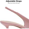 image:imageDREAM PAIRS Womens Kitten Heels Slingback Low Closed Toe Comfortable Pumps Pointed Toe Wedding Party Elegant Dress ShoesPink
