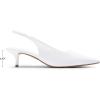 image:imageDREAM PAIRS Womens Kitten Heels Slingback Low Closed Toe Comfortable Pumps Pointed Toe Wedding Party Elegant Dress ShoesWhite