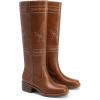image:imageDREAM PAIRS Womens Knee High Boots Pullon Tall Shaft with Western Stitching Vintage Style Comfortable Square Toe Boots for WomenBrown
