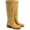 image:imageDREAM PAIRS Womens Knee High Boots Pullon Tall Shaft with Western Stitching Vintage Style Comfortable Square Toe Boots for WomenYellow