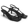 image:imageDREAM PAIRS Womens Low Kitten Heels Square Open Toe Ankle Strap Party Wedding Dressy 216 Inch 2026SS Sandals Shoes With Quiet Heel CapBlack